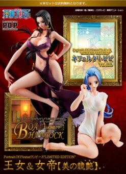 MegaHouse POP One Piece LIMITED EDITION(Boa Hancock Ver.3D2Y)&(Nefeltari Vivi Ver.BB) 1/8 PVC Figure W/Poster