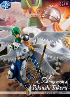 MegaHouse G.E.M.Digimon Adventure Angemon & Takaishi Takeru PVC Figure